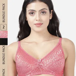 Susie Pack Of 2 Self Design Cotton Non Padded Non-Wired Bra-8