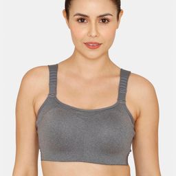 Zelocity by Zivame Black Solid Workout Bra-image-69