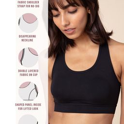 NYKD Solid Wirefree Non Padded Full Coverage Easy-Peasy Slip-On Bra - NYB113 image 2