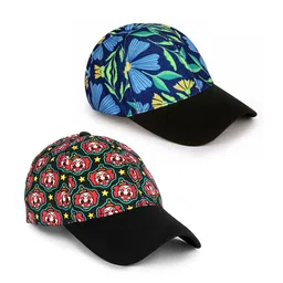 Knotyy Unisex Blue & Black Pack Of 2 Printed Snapback Cap-image-55
