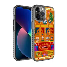 DailyObjects Yellow & Blue Jal Jeevan Truckback iPhone 12 Pro Back Case-56