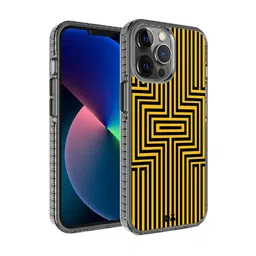 DailyObjects Yellow & Black Maze Ochre iPhone 12 Pro Back Case-40