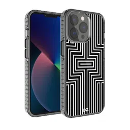 DailyObjects Black & White Printed iPhone 13 Pro Back Case image 1