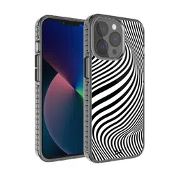 DailyObjects Adults White & Black Zebra Waves iPhone 13 Pro Back Case-3