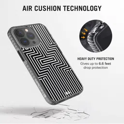 DailyObjects Black & White Printed iPhone 13 Pro Back Case image 4