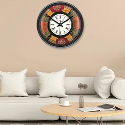 RANDOM White & Red Printed Contemporary Wall Clock-7