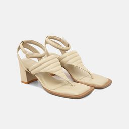ALL TABS OPEN Textured Open Toe Block Heels-1