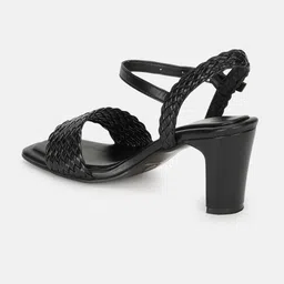 Marc Loire Textured Open Toe Block Heels image 5