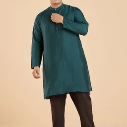 Big Hello - The Plus Life Band Collar Straight Kurta-image-17