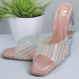 PLANET WALK Printed Block Mules-57