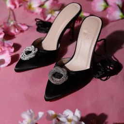 Truffle Collection Embellished Block Gladiators Heels-45