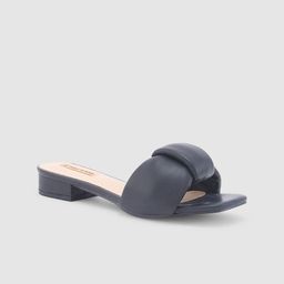 Sole To Soul Black Open Toe Block Heels-44