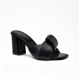 Signature Sole Textured Open Toe Block Heels-3