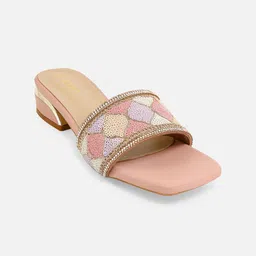 KLEXIO Printed Party Block Mules image 3