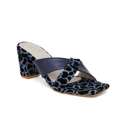 FABBHUE Printed Open Toe Block Heels image 5
