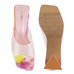Metro Printed Open Toe Block Heels image 4