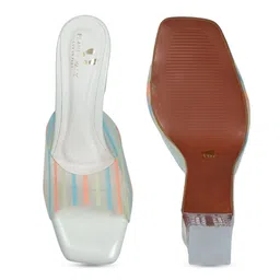 PLANET WALK Striped Block Mules image 2