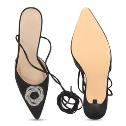 Truffle Collection Embellished Block Gladiators Heels image 3