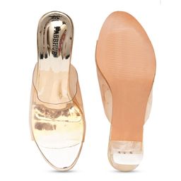 FABBHUE Open Toe Slip On Block Heels image 5