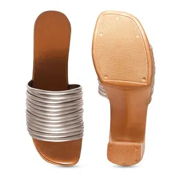 Try Me Textured Open Toe Block Heels image 5