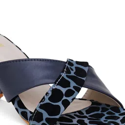 FABBHUE Printed Open Toe Block Heels image 4