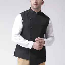 Hangup Men Woven Design Nehru Jacket-picture-21