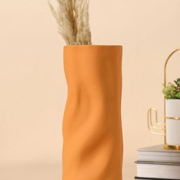 Bonhomie Yellow Textured Ceramic Vase-image-23