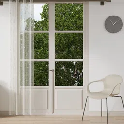 DDecor White Sheer Door Curtain Pack Of 1-image-86