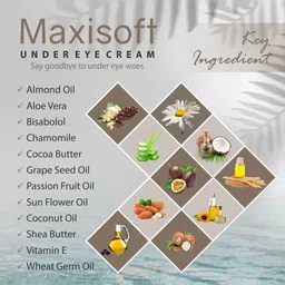 Maxisoft Under Eye Cream with Soy Peptide & Hyaluronic Acid for Fine Lines - 30g image 3