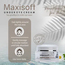 Maxisoft Under Eye Cream with Soy Peptide & Hyaluronic Acid for Fine Lines - 30g image 4