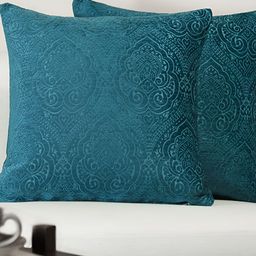 GM Green 2 Pieces Self Design Square Cushion Covers-image-63