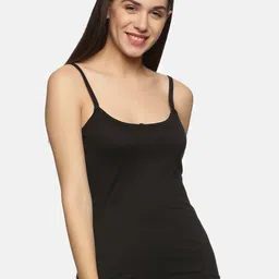 NOT YET by us Women Pack Of 2 Black Solid Cotton Camisoles-image-32