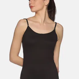 NOT YET by us Women's Pack Of 2 Black Solid Cotton Camisoles-image-87