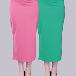 Selvia Pack Of 2 Mid-Rise Saree Shapewear with Side Slit-image-51