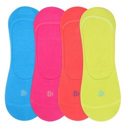 Bonjour Women Pack Of 4 Assorted Solid Shoe Liners-26