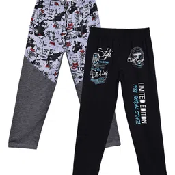 SWEET ANGEL Boys Pack of 2 Printed Pure Cotton Track Pants-image-50