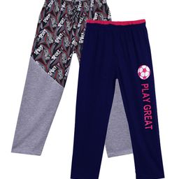 SWEET ANGEL Boys Pack Of 2 Self Design Cotton Track Pants-picture-0