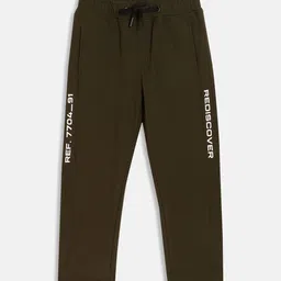 Octave Boys Olive Green Solid Track Pant-image-84
