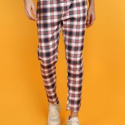 V-Mart Men Checked Mid Rise Track Pants-image-25