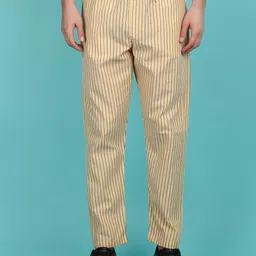 V-Mart Men Mid Rise Striped Track Pants-image-74