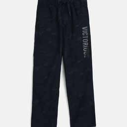 Octave Boys Navy Blue Printed Cotton Track Pants-picture-25