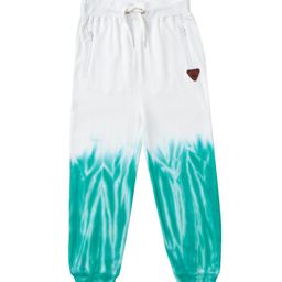 Cub McPaws Boys White & Teal Tie & Dye Cotton Joggers-image-7