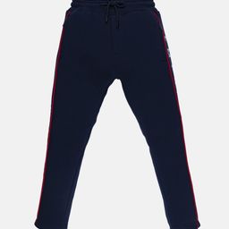 Status Quo Boys Navy Blue Solid Cotton Track Pants-image-57