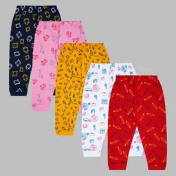 BAESD Infants Pack Of 5 Printed Track Pants-11
