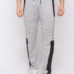 Status Quo Men Grey & Black Typography Printed Track Pant-image-54