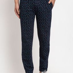VIMAL JONNEY Men Navy Blue Printed Track Pants-image-94