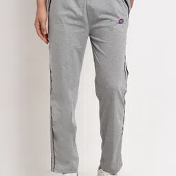 VIMAL JONNEY Men Grey Solid Track Pants-image-12