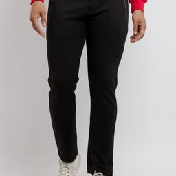 Status Quo Men Black Solid Regular Fit Track pants-image-84