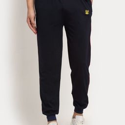 VIMAL JONNEY Men Navy Blue Solid Joggers-image-18