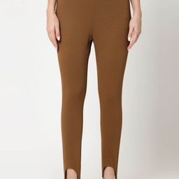 OFFICE & YOU Women Mid-Rise Acrylic Trousers With Foot Straps-image-78